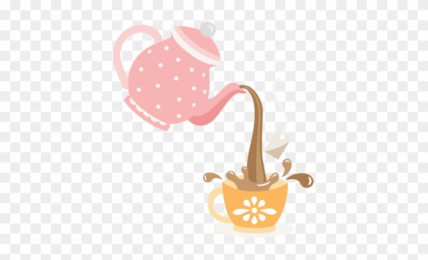 Teapot Large Poring Tea Pot Clipart - Tea Party Clip Art #9892