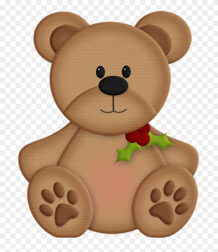 Christmas Clipart Teddy Bear - Oso De Peluche Navideño Dibujo #9990