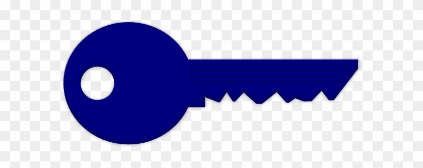 Blue Key On Transparent #9994