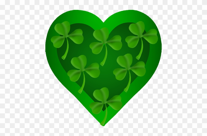 Patrick's Heart With Shamrock - St Patrick's Day Clip Art #10010