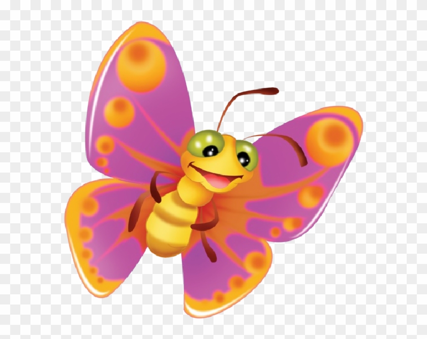 Clip Art - Butterfly In Cartoon Clip Art #10142