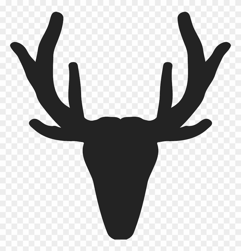 Rustic Antler Silhouette Stamp Antler Rubber Stamps - Antler Silhouette #10141