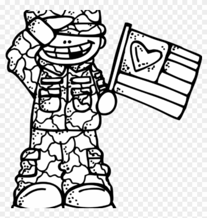Memorial Day Clip Art Black And White Free Memorial - Veterans Day Coloring Pages #10154