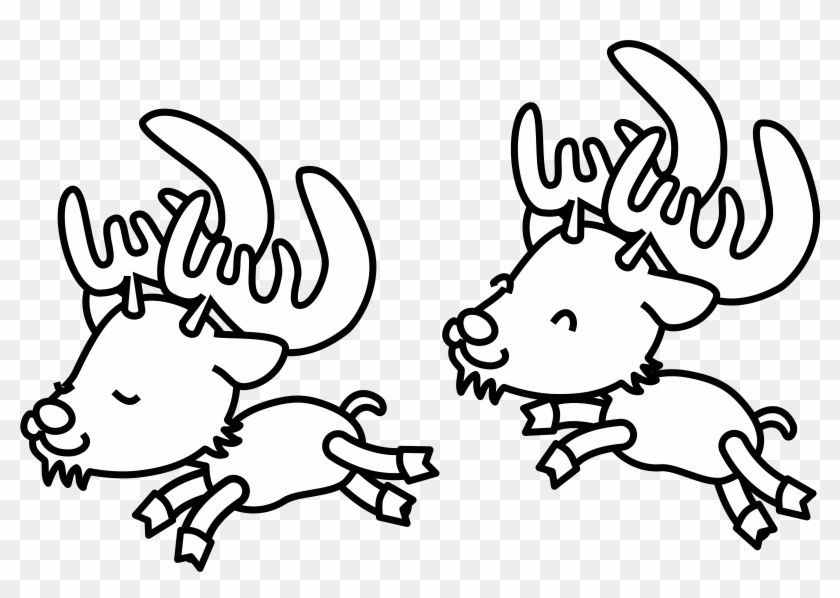 Caribou Clip Art - Pobarvanke Zima #10183