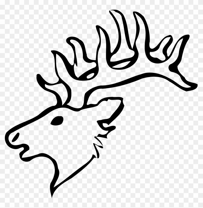 Deer Head Clip Art - Draw A Easy Deer Head #10184