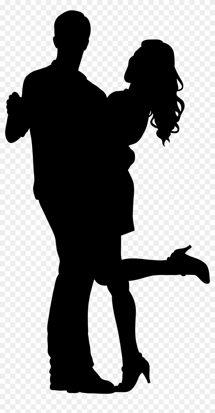 Couple Dancers Silhouette Png Transparent Clip Art - Dancer Silhouette Png #10286