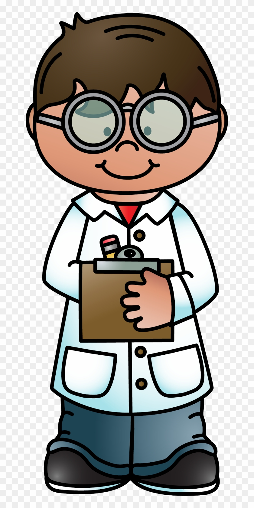 Melonheads Clipart - Teacher - Scientist Taking Notes Clipart #10289