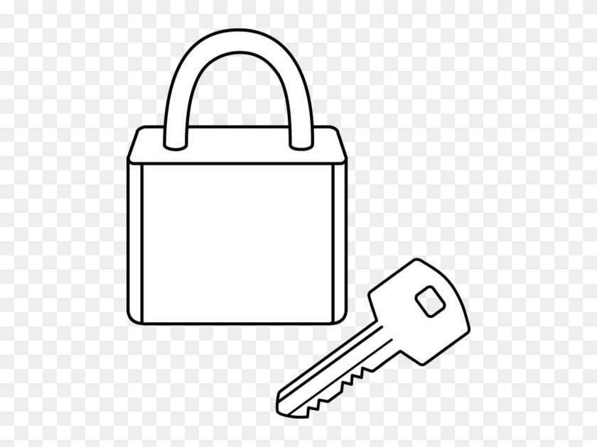 Key Black And White Photos Of Black Art Lock And Key - Lock Line Art #10318