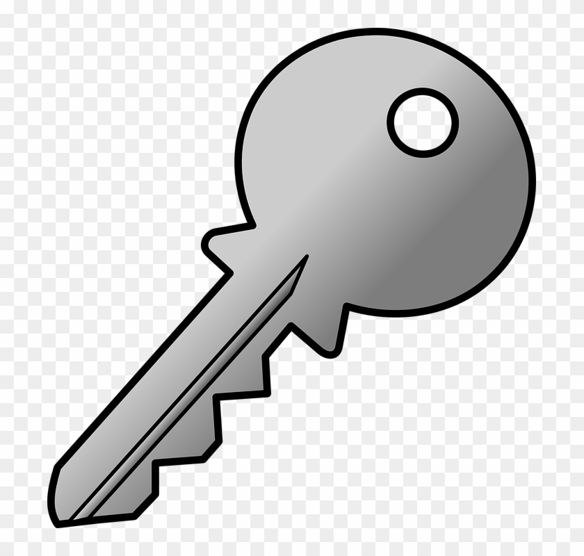 Gray Clipart Key - Chave De Porta Desenho #10324