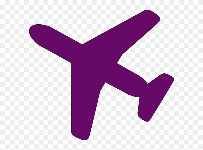 Purple Airplane Clip Art - Cartoon Airplane From Above #10402