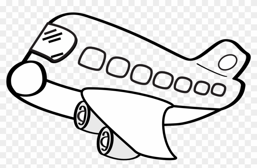 Airplane Clipart Black And White - Black And White Airplane Clip Art Free #10440