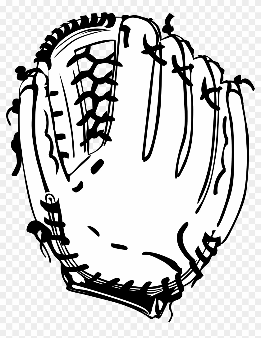 Snowflake - Clipart - Black - And - White - Baseball Glove Black And White #10463