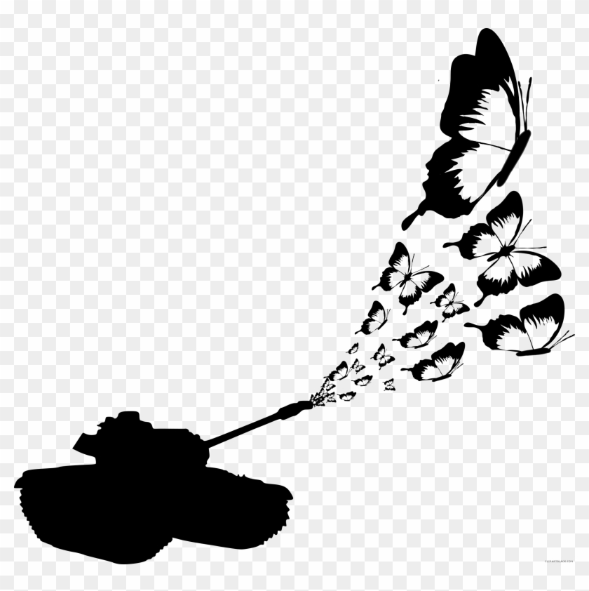 Butterfly Clip Art Black And White Buzzerg - Butterfly Art With Black And White #10485