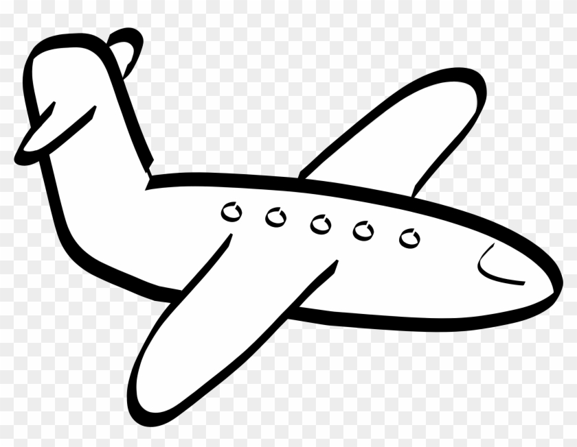 Clip Art Airplane Outline B W Clipart Pencil And In - Colouring Pic Of Aeroplane #10519