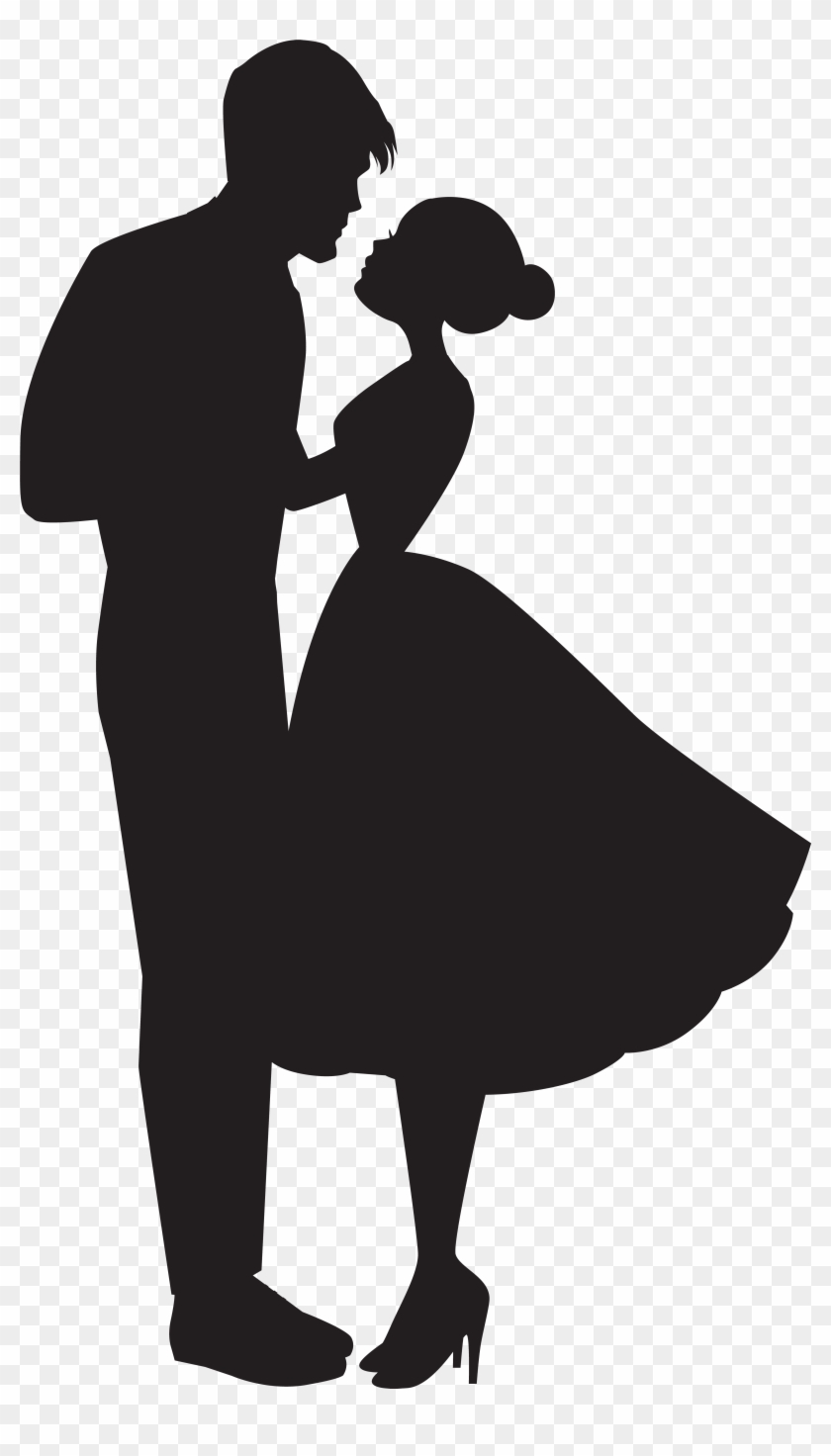 Silhouette Clipart Love - Couple Silhouette Png #10644