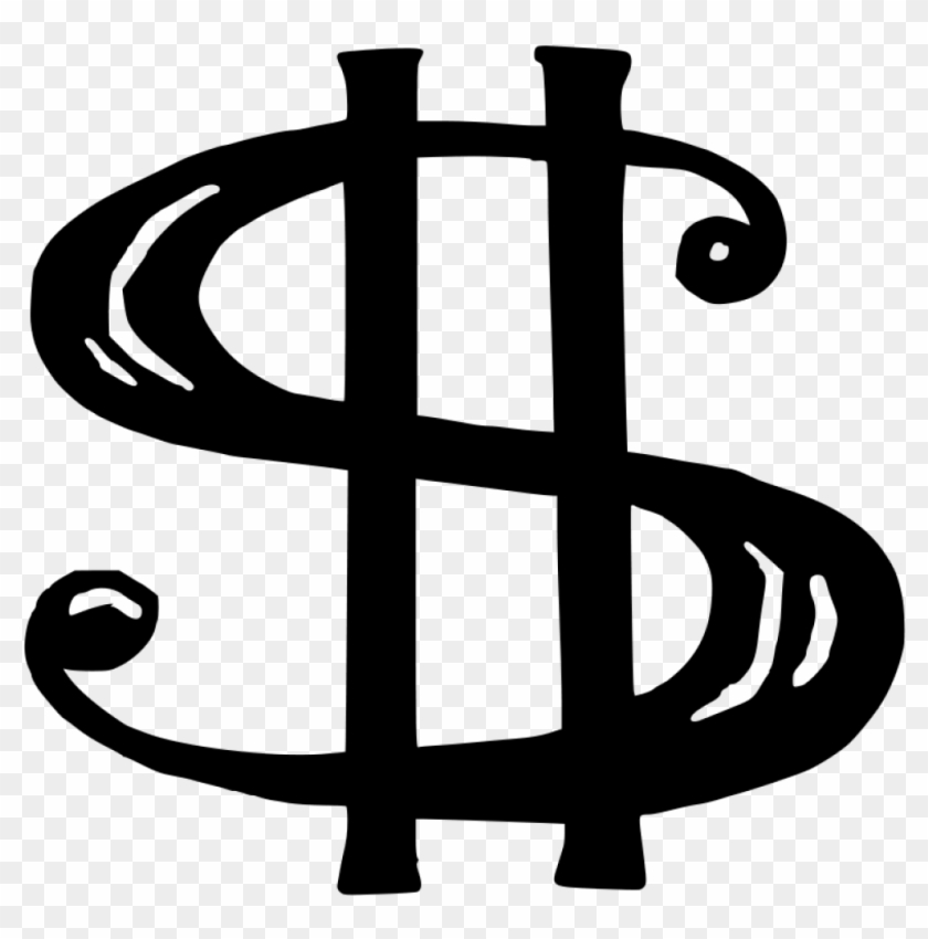 Money Sign Clip Art Dollar Sign Black And White Clipart - Clip Art Dollar Sign #10622