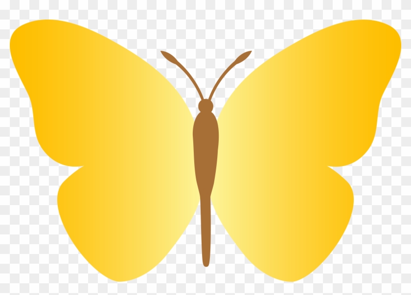 Butterfly Clipart Simple Butterfly - Butterfly Cartoon Yellow #10658