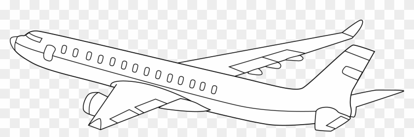 Airplane Clipart Black And White - Aeroplane With Black Background #10703