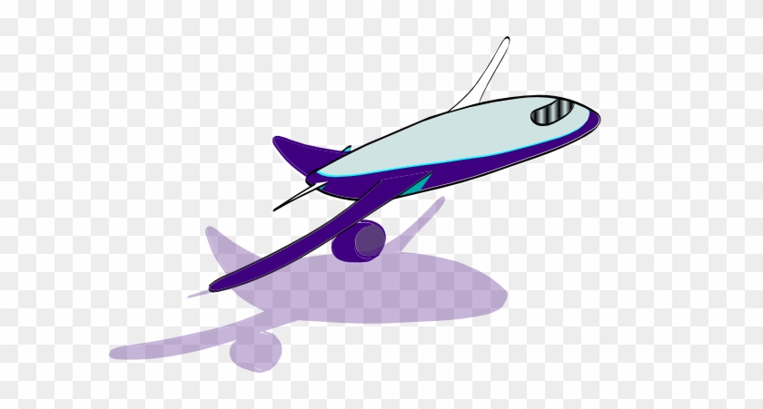 Airplane Clipart Purple - Airplane Take Off Clipart #10711