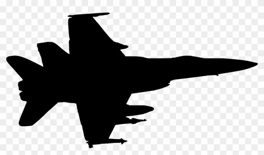 Jet Clipart War Plane - Military Plane Silhouette #10766