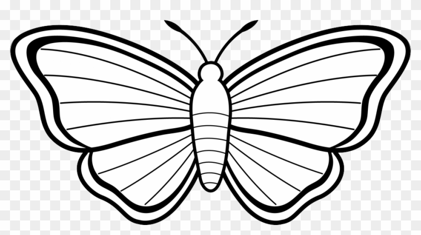 Butterfly Clip Art Black And White - Butterfly Clipart Black And White #10810