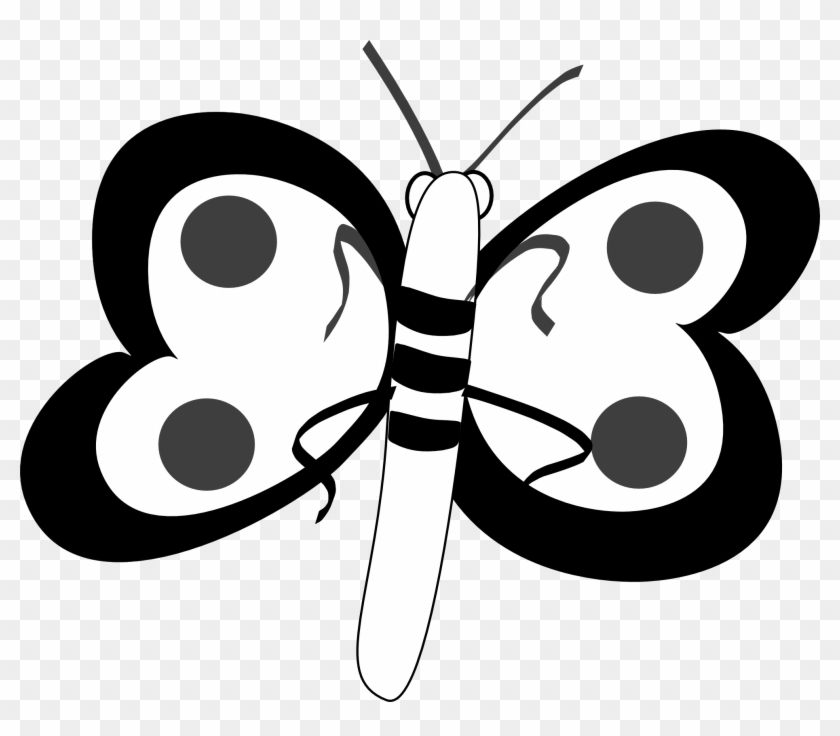 Butterfly Black And White Butterfly Clip Art Black - Butterfly Bar Clipart Black And White #10820