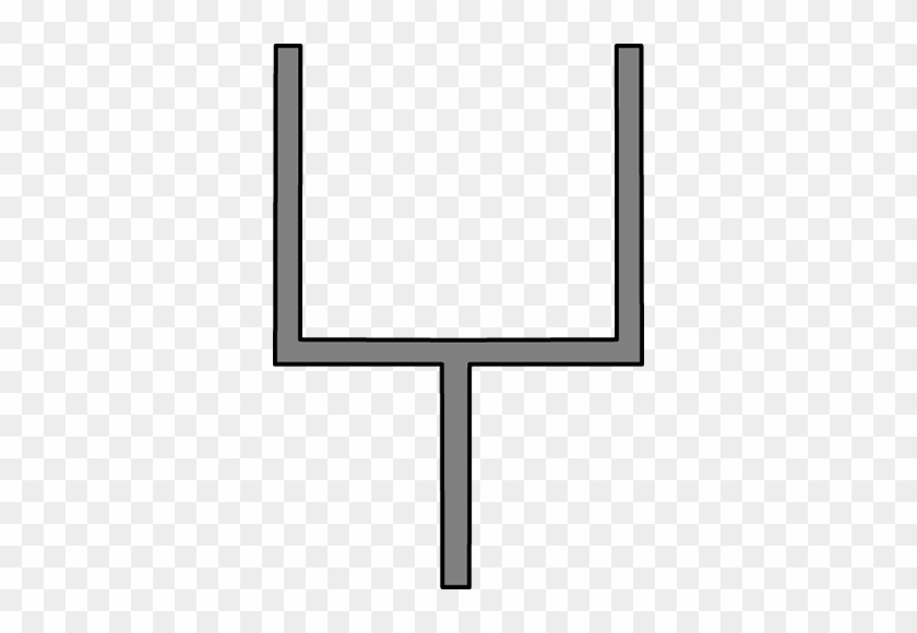 Gray Football Goal Post - Football Goal Post Clipart #10840