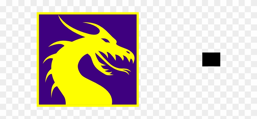 Purple And Gold Dragon Clip Art - Purple And Yellow Dragon #10879