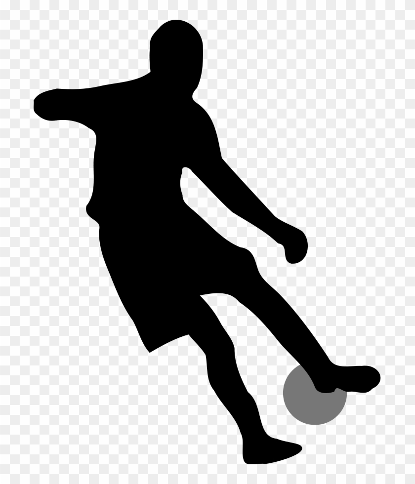 Simple Football Clipart - Soccer Player Silhouette No Background #11056