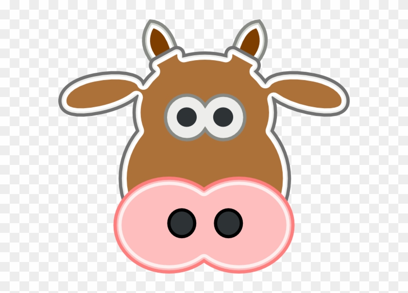 Brown Cow Head Clipart #11202