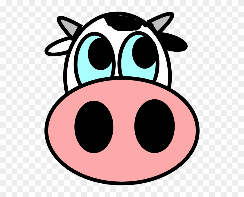 Cattle - Clipart - Easy Cow Face Drawing #11213
