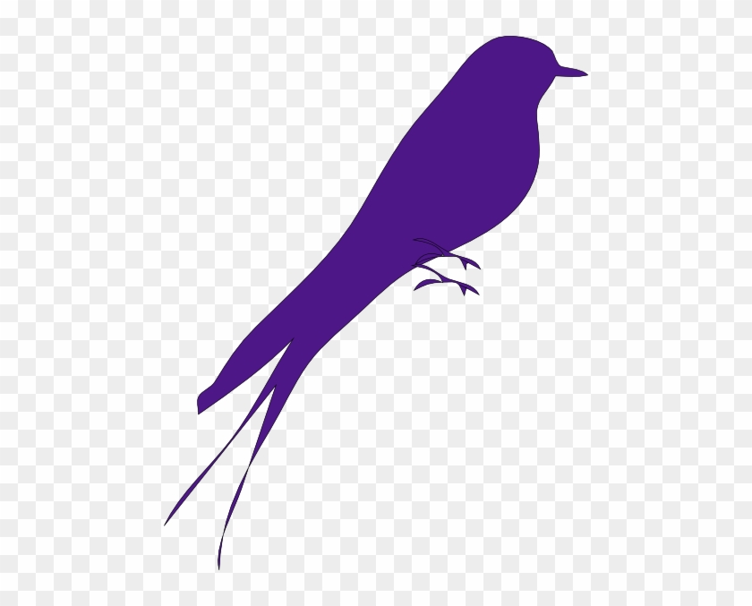 Big Purple Bird Svg Downloads - Purple Bird On Tree Clip Art #11224