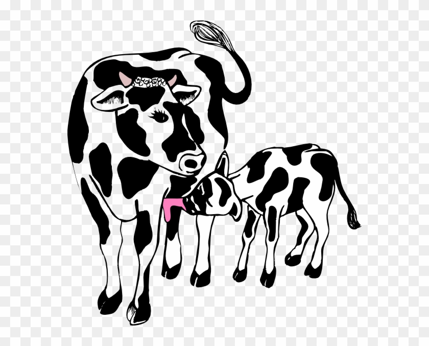 Cow And Calf Clip Art Vector Clipart Cliparts For You - Cow And Calf Cartoon #11247
