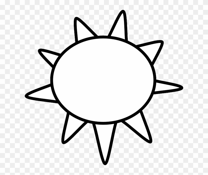 Heat Clipart Matahari - Black And White Sun Clipart #11377