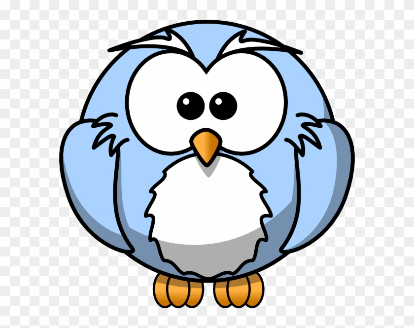 Blue Cartoon Owl Clip Art - Cartoon Owl Blue #11423