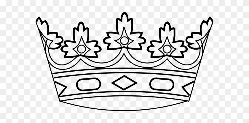 Queen Crown Clip Art Black And White - Clip Art Corona #11441