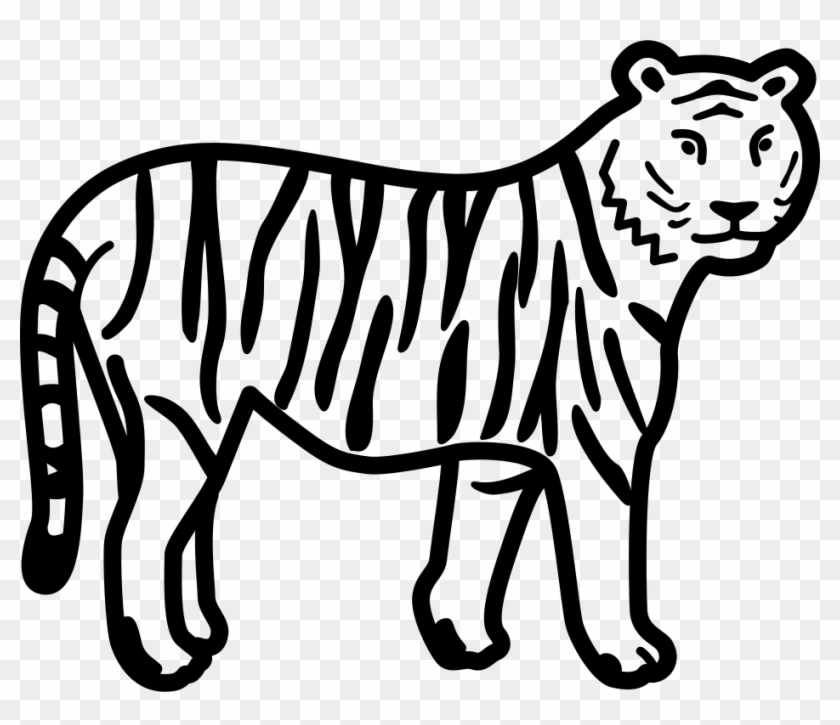 File - Tiger Clipart - Svg - Tiger Clipart Black And White #11479