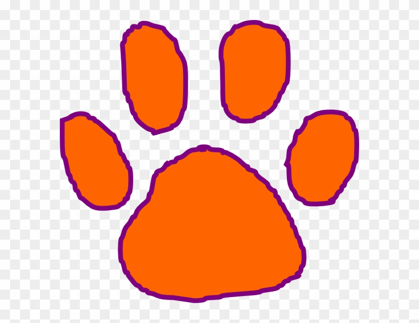 Clemson Tiger Paw Clip Art - Clemson Paw Clip Art #11486