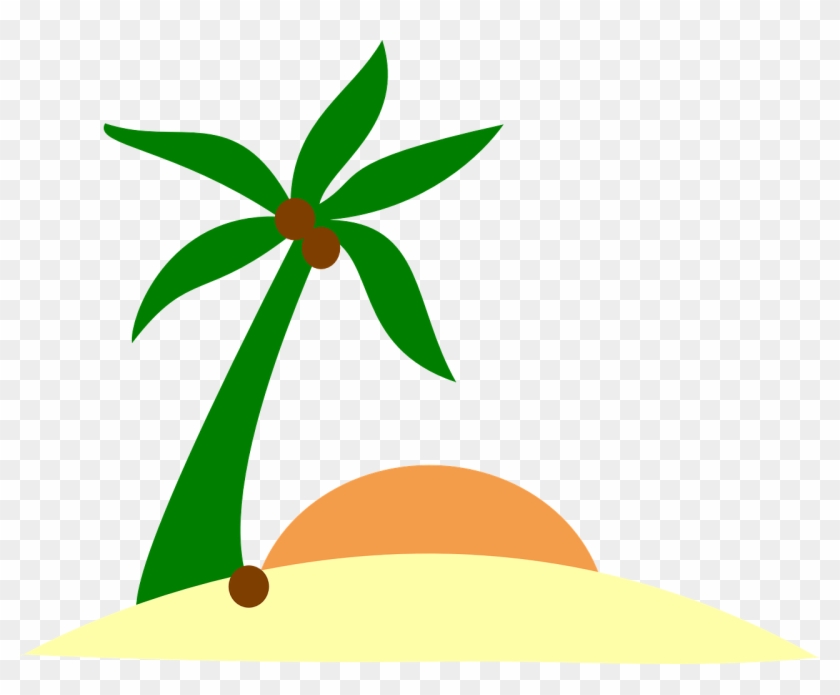 Free Vector Graphic Sand Beach Island Palm Sun Image - Island Clip Art #11567