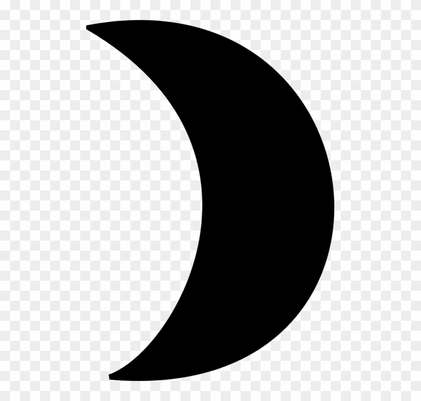 Mond Clipart Schwarz Weiß - Crescent Moon Clipart #11657