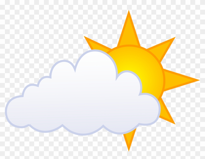 Partly Cloudy With Sun And Rain Weather Icon Clip Art - Inner Earth ...