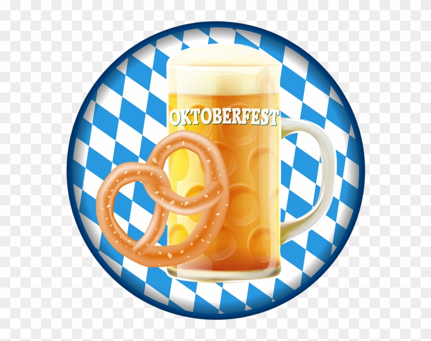 Oktoberfest Badge With Beer Png Clip Art Image - Black And White Patterns #11696