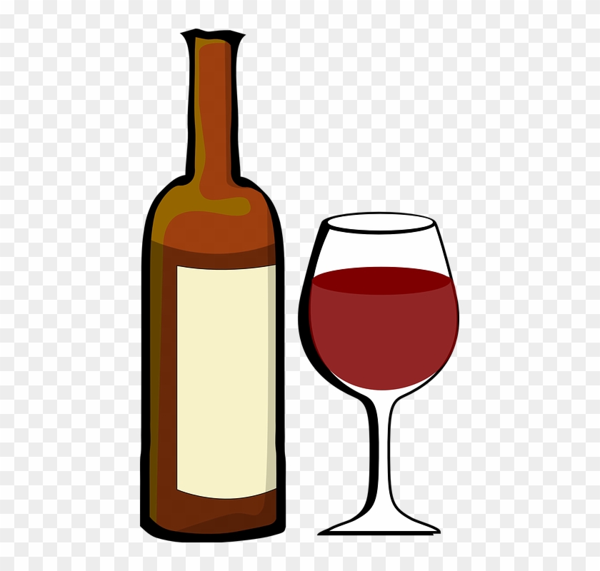 Alcohol Clip Art - Clipart Wine Glasses And Bottles #11709