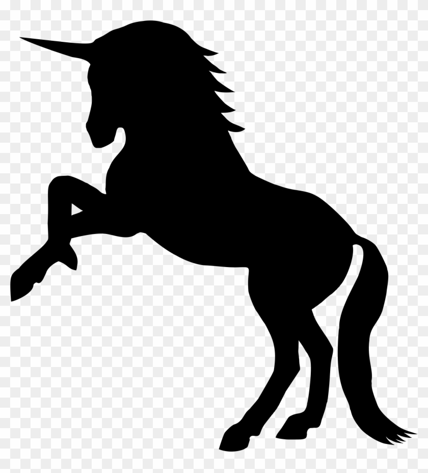 Clipart - Unicorn Silhouette Clip Art #11725