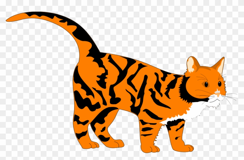 Tiger Cat - Orange Cat Clipart Png #11759