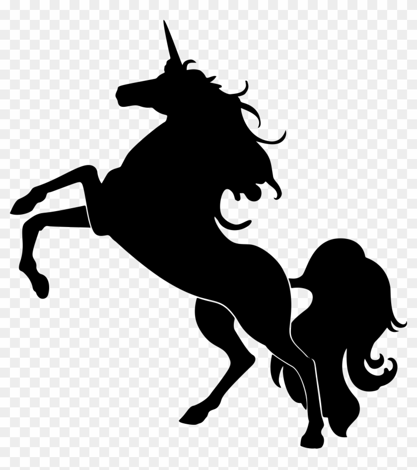 Clipart - Unicorn Silhouette #11849