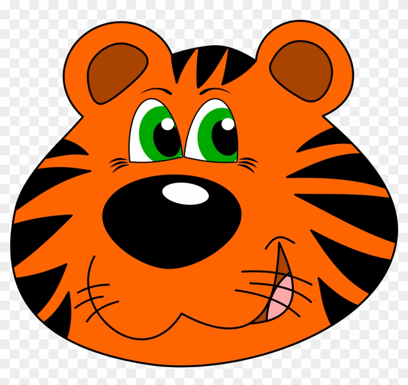 Tiger Clipart Carton - Tiger Face Clipart #11861