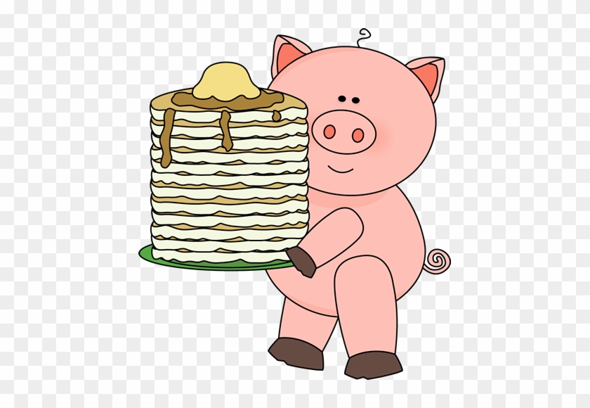 Pig With Pancakes - If You Give A Pig A Pancake Clipart #11877