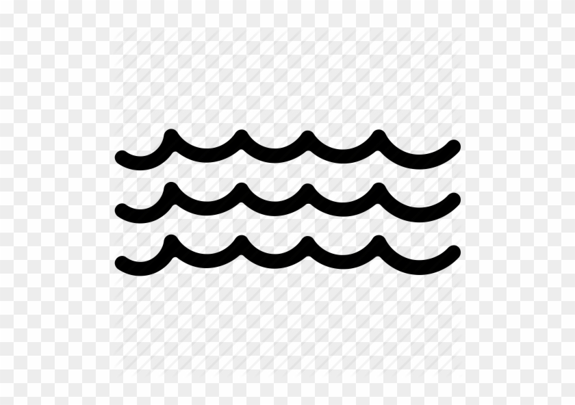 Ocean, Ocean Waves, Sea Waves, Water, Water Waves Icon - Water Waves Silhouette #11892