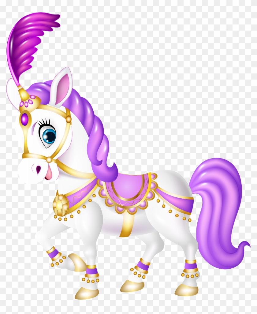 Cute Purple Pony Cartoon Transparent Png Clip Art - Cartoon Clipart Transparent #11920